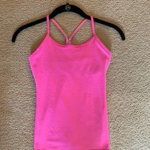 Ivivva pink lined “Power Y” tank Sz8